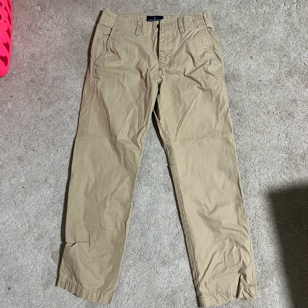 American Eagle Men’s Khaki Slim Straight Pants